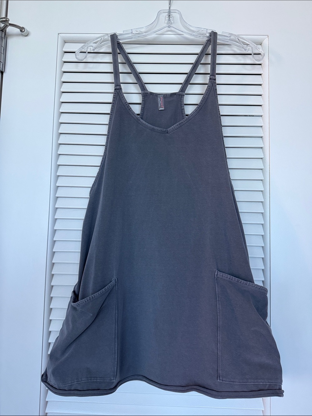 FP Movement by Free People Hot Shot Mini Dress in Charcoal Gray!
